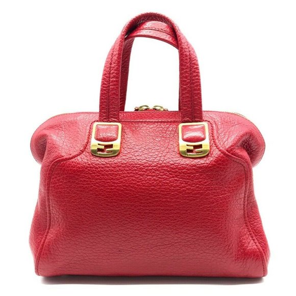 FENDI chameleon Shoulder Bag Hand Bag 2way bag Red - Picture 1 of 12